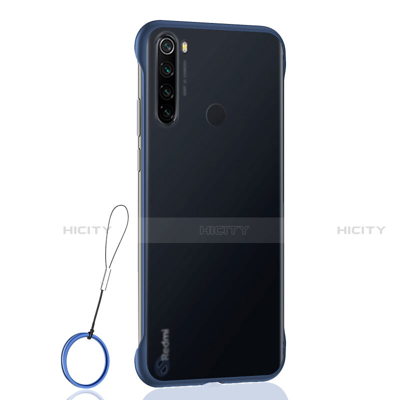 Carcasa Dura Cristal Plastico Funda Rigida Transparente S02 para Xiaomi Redmi Note 8 (2021) Azul