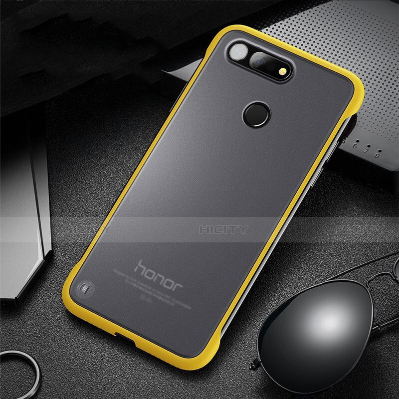 Carcasa Dura Cristal Plastico Funda Rigida Transparente S03 para Huawei Honor V20 Amarillo