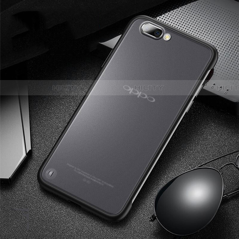 Carcasa Dura Cristal Plastico Funda Rigida Transparente S03 para Oppo RX17 Neo Negro