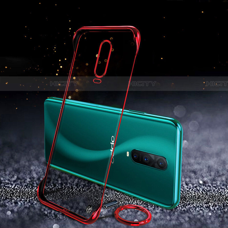 Carcasa Dura Cristal Plastico Funda Rigida Transparente S03 para Oppo RX17 Pro Rojo