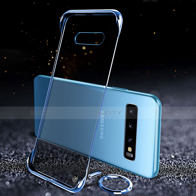 Carcasa Dura Cristal Plastico Funda Rigida Transparente S03 para Samsung Galaxy S10 5G Azul