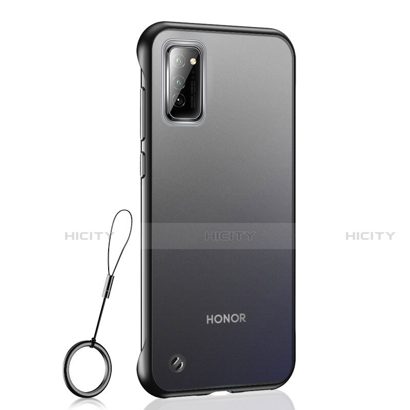 Carcasa Dura Cristal Plastico Funda Rigida Transparente S04 para Huawei Honor V30 Pro 5G Negro