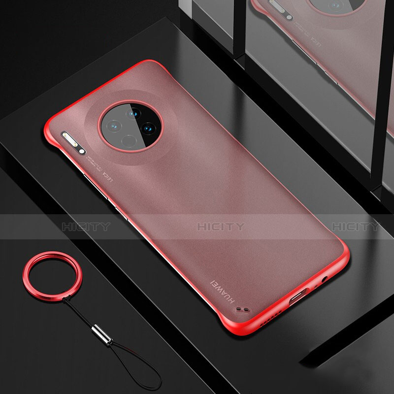 Carcasa Dura Cristal Plastico Funda Rigida Transparente S04 para Huawei Mate 30E Pro 5G Rojo