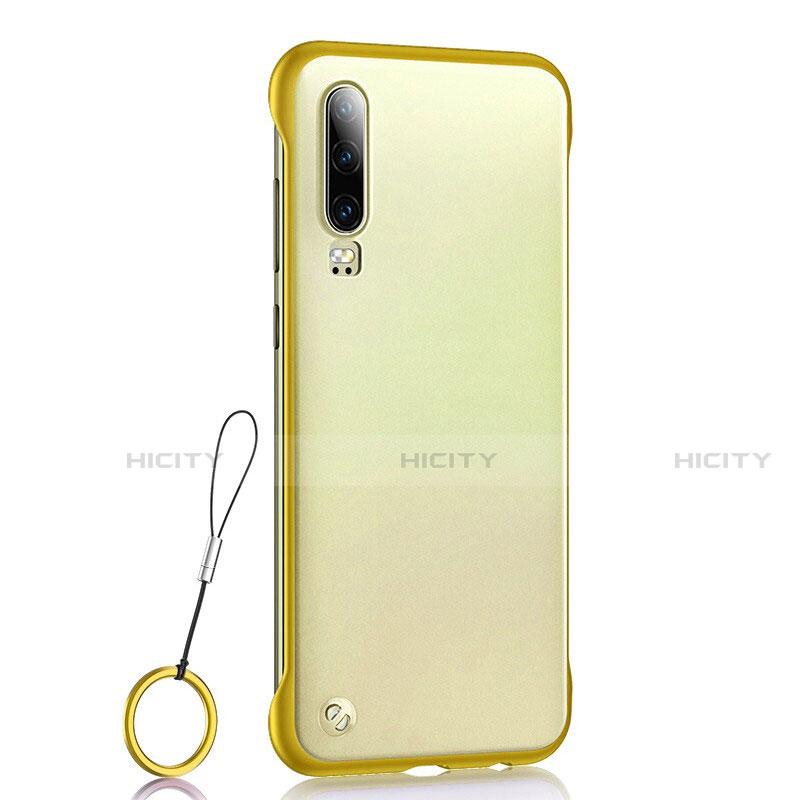 Carcasa Dura Cristal Plastico Funda Rigida Transparente S04 para Huawei P30 Amarillo