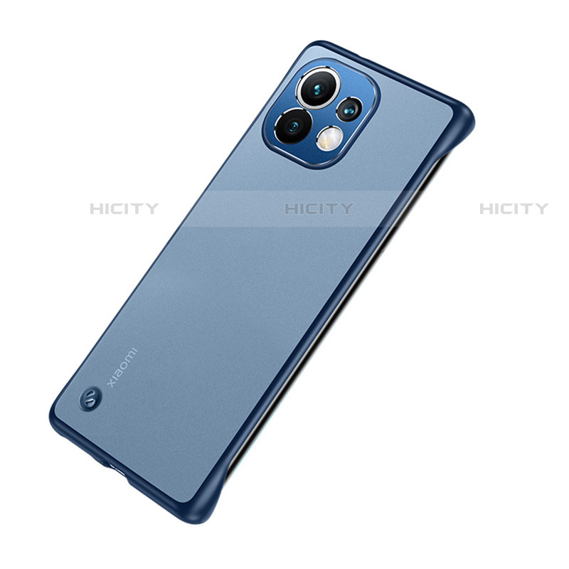 Carcasa Dura Cristal Plastico Funda Rigida Transparente S04 para Xiaomi Mi 11 Lite 5G NE Azul