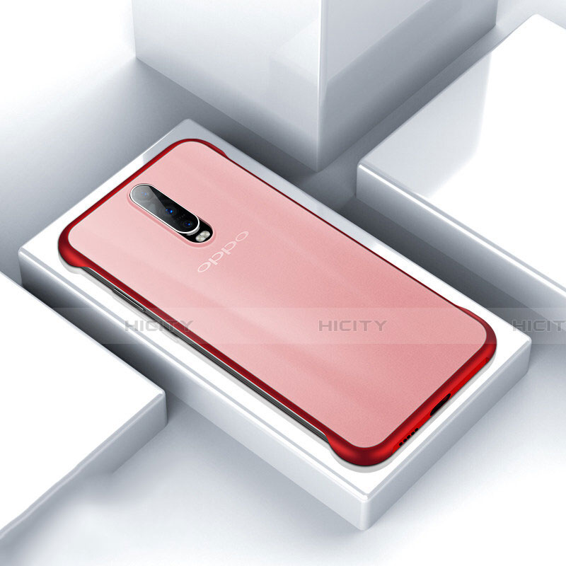 Carcasa Dura Cristal Plastico Funda Rigida Transparente S05 para Oppo R17 Pro Rojo