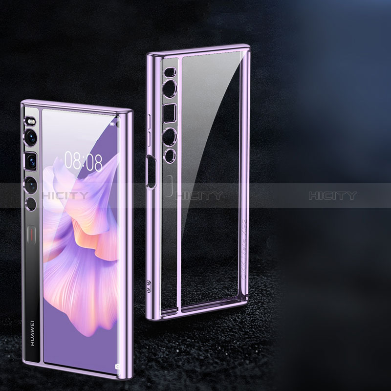 Carcasa Dura Cristal Plastico Rigida Transparente AC1 para Huawei Mate Xs 2 Morado