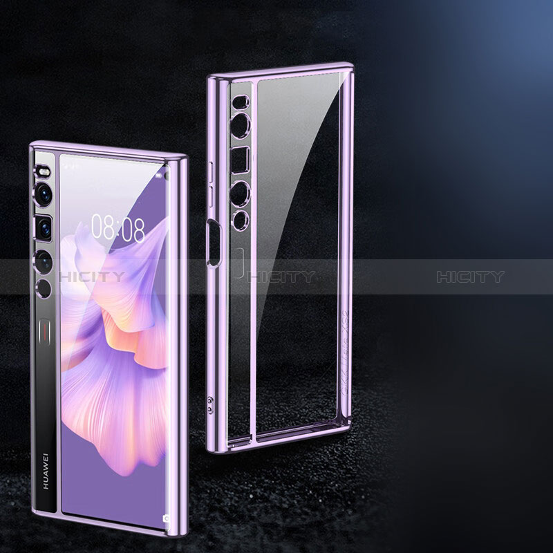 Carcasa Dura Cristal Plastico Rigida Transparente C01 para Huawei Mate Xs 2 Morado