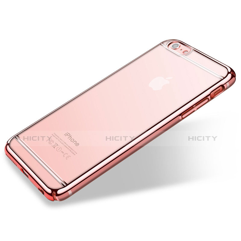 Carcasa Dura Cristal Plastico Rigida Transparente para Apple iPhone 6 Rosa