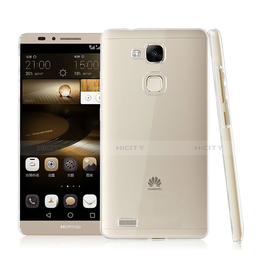 Carcasa Dura Cristal Plastico Rigida Transparente para Huawei Mate 7 Claro