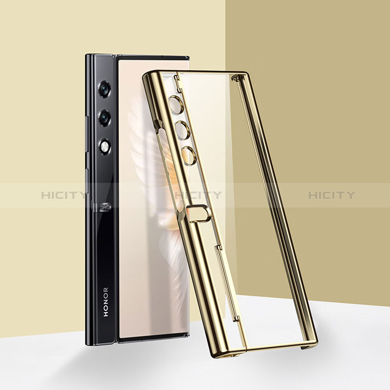 Carcasa Dura Cristal Plastico Rigida Transparente T02 para Huawei Honor V Purse 5G Oro