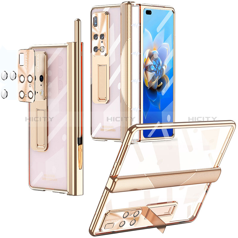 Carcasa Dura Cristal Plastico Rigida Transparente ZL1 para Huawei Mate X2 Oro