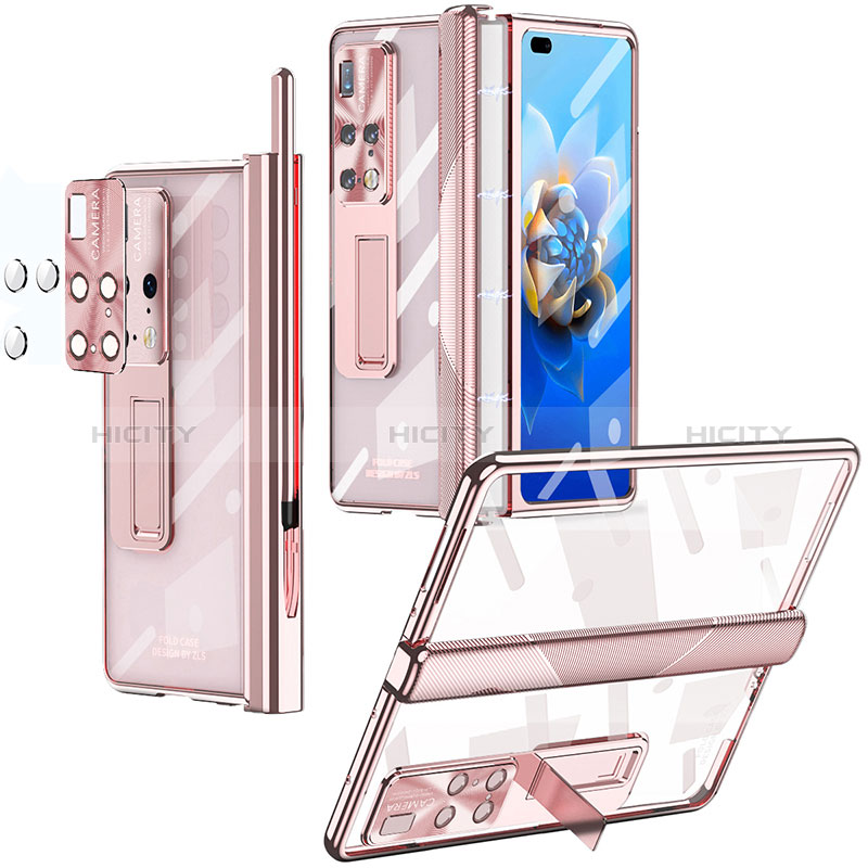 Carcasa Dura Cristal Plastico Rigida Transparente ZL1 para Huawei Mate X2 Oro Rosa