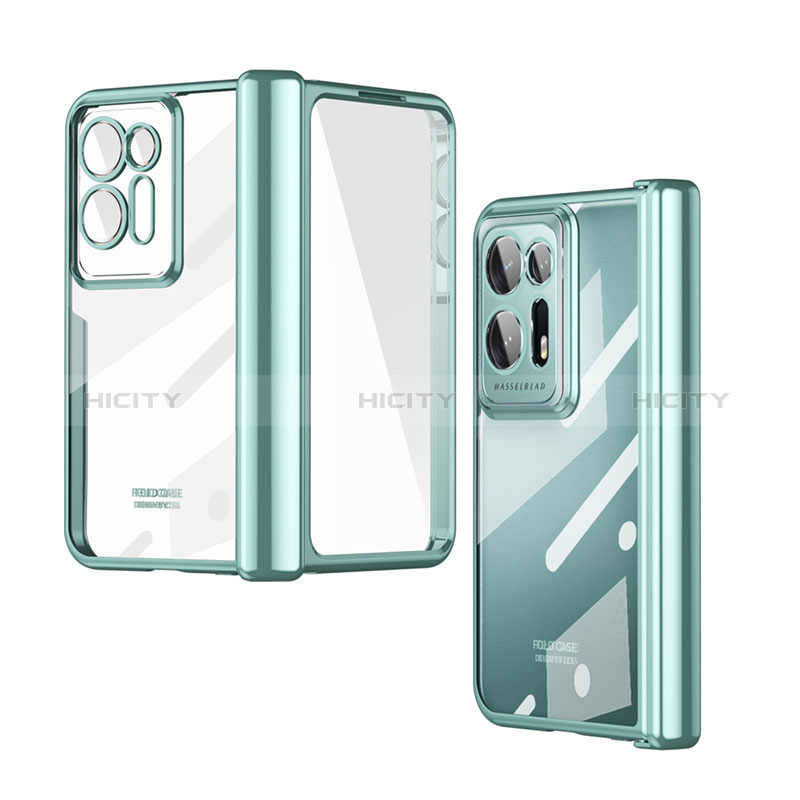 Carcasa Dura Cristal Plastico Rigida Transparente ZL1 para Oppo Find N2 5G Verde