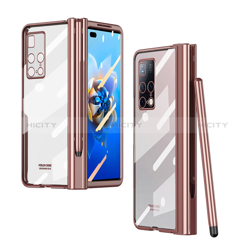 Carcasa Dura Cristal Plastico Rigida Transparente ZL2 para Huawei Mate X2 Oro Rosa