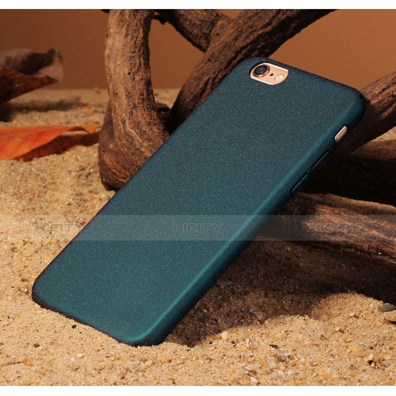 Carcasa Dura Plastico Rigida Fino Arenisca para Apple iPhone 6S Azul
