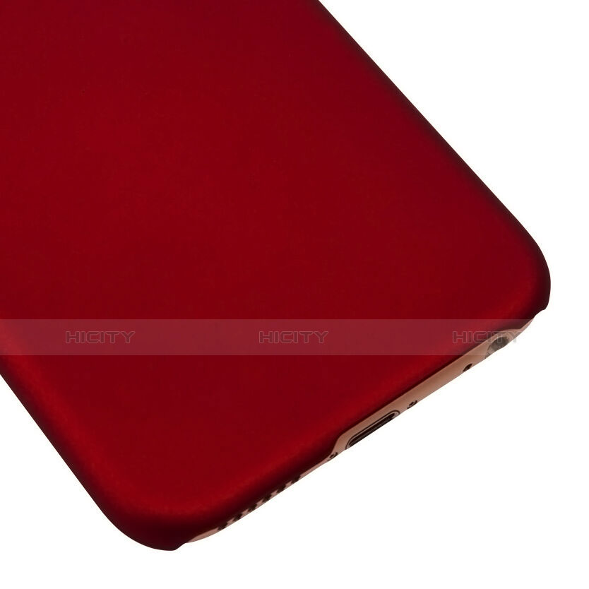 Carcasa Dura Plastico Rigida Mate con Agujero para Apple iPhone 6 Rojo