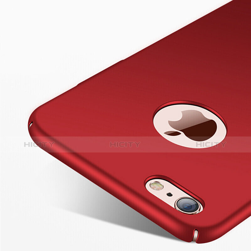 Carcasa Dura Plastico Rigida Mate con Anillo de dedo Soporte para Apple iPhone 6 Plus Rojo