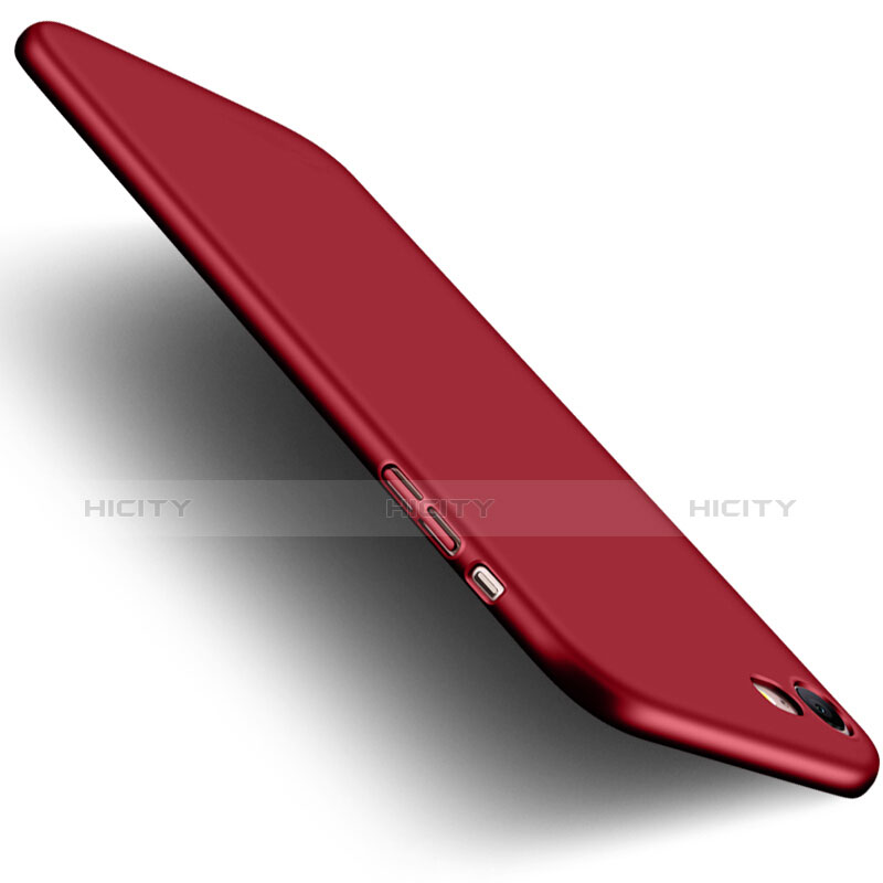 Carcasa Dura Plastico Rigida Mate con Anillo de dedo Soporte para Apple iPhone 7 Rojo