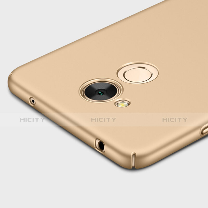 Carcasa Dura Plastico Rigida Mate con Anillo de dedo Soporte para Huawei Honor 6A Oro