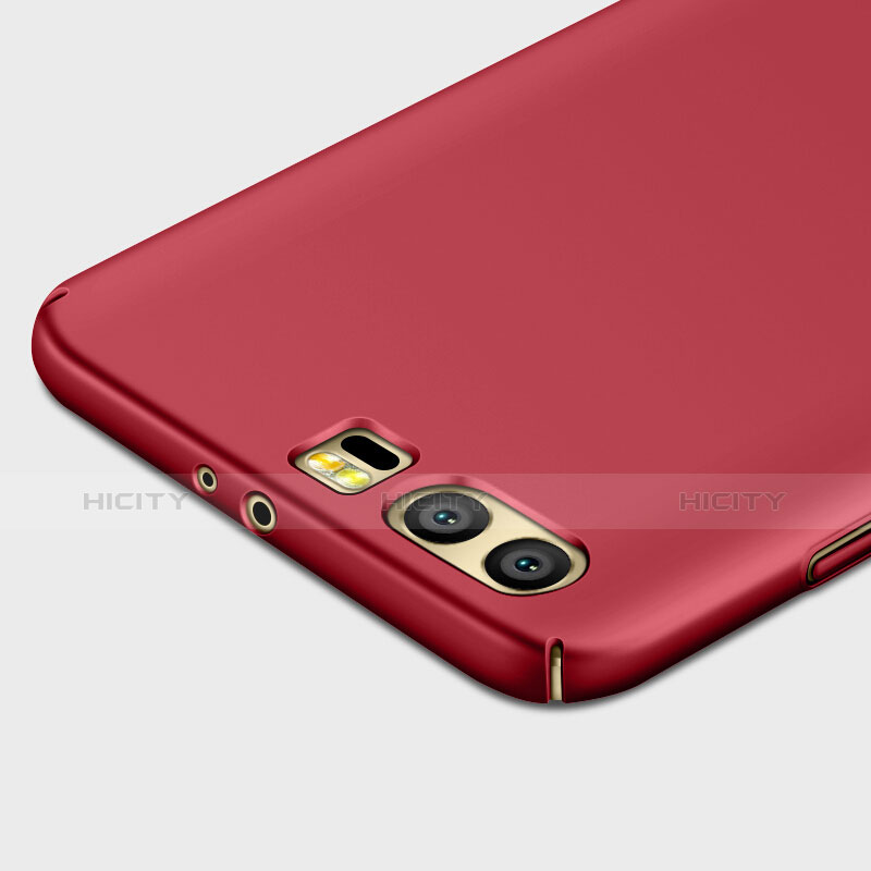 Carcasa Dura Plastico Rigida Mate con Anillo de dedo Soporte para Huawei Honor 9 Premium Rojo