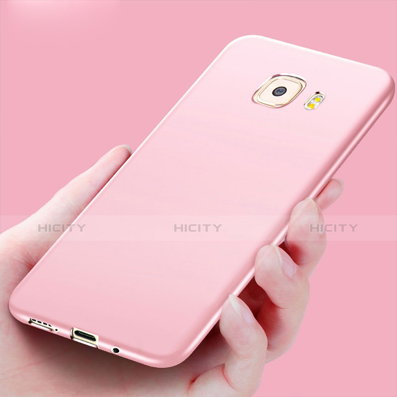 Carcasa Dura Plastico Rigida Mate M01 para Samsung Galaxy C9 Pro C9000 Oro Rosa