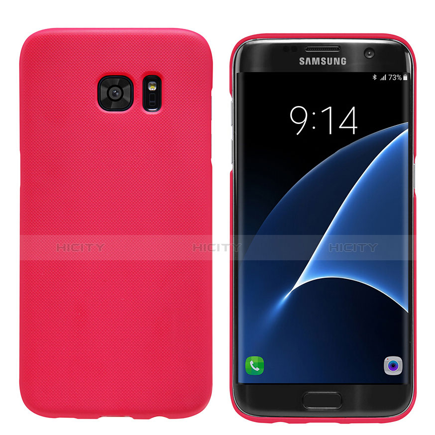 Carcasa Dura Plastico Rigida Mate M10 para Samsung Galaxy S7 Edge G935F Rojo