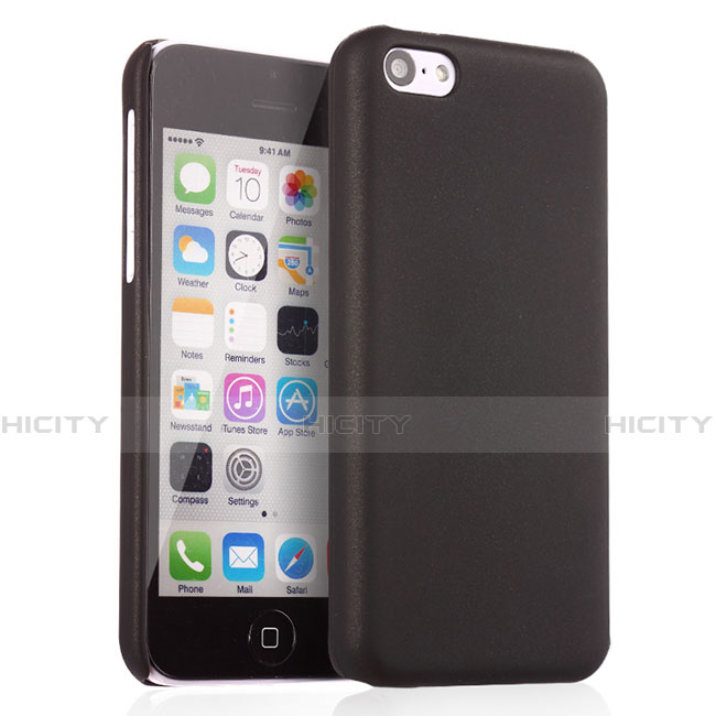 Carcasa Dura Plastico Rigida Mate para Apple iPhone 5C Negro