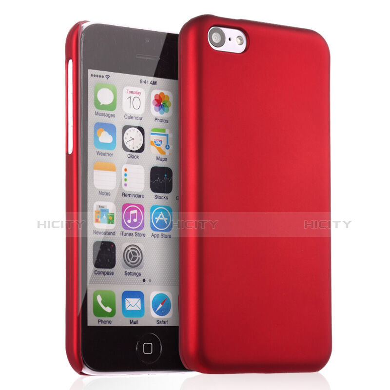 Carcasa Dura Plastico Rigida Mate para Apple iPhone 5C Rojo