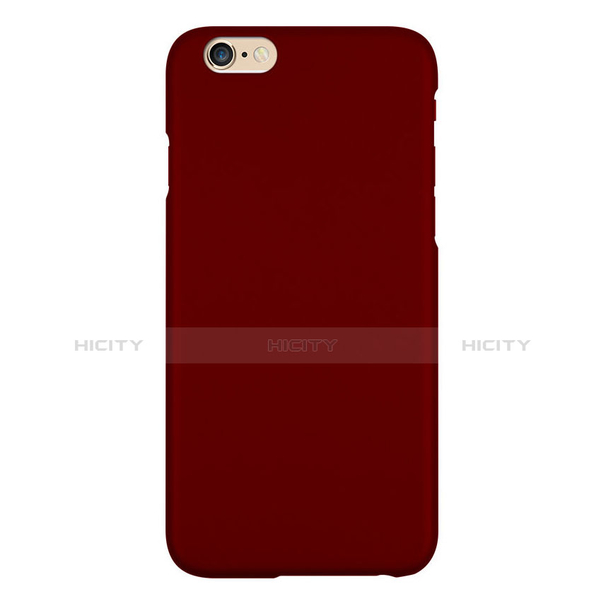 Carcasa Dura Plastico Rigida Mate para Apple iPhone 6 Plus Rojo Rosa