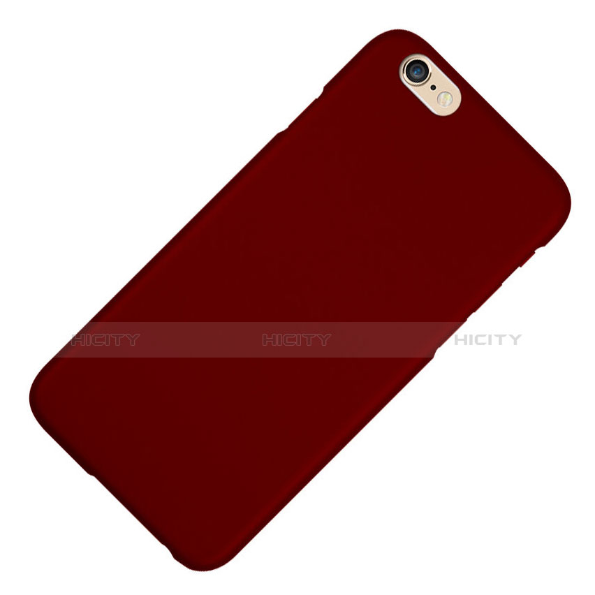 Carcasa Dura Plastico Rigida Mate para Apple iPhone 6 Plus Rojo Rosa
