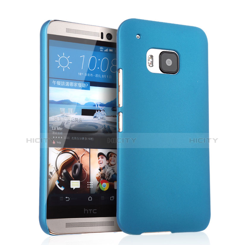 Carcasa Dura Plastico Rigida Mate para HTC One M9 Azul Cielo