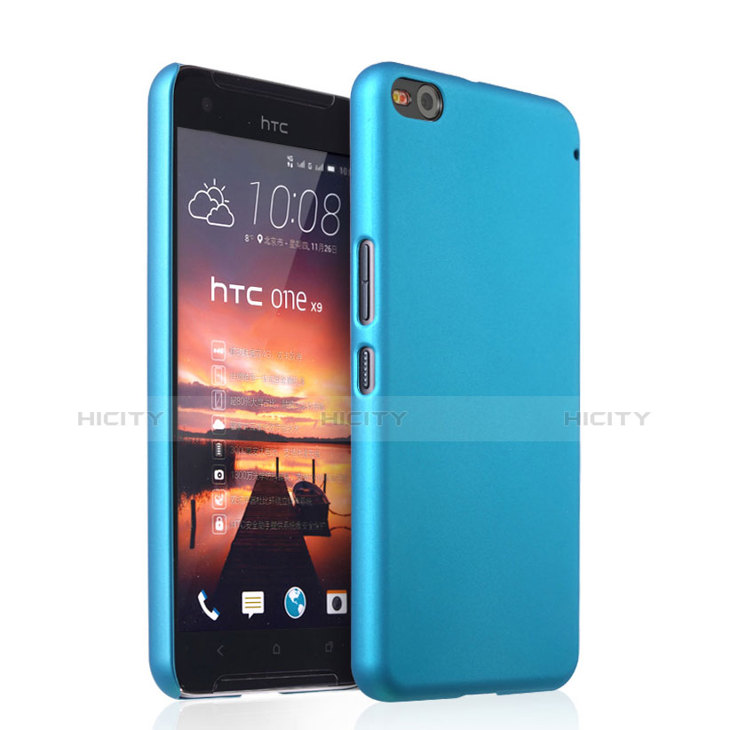 Carcasa Dura Plastico Rigida Mate para HTC One X9 Azul Cielo