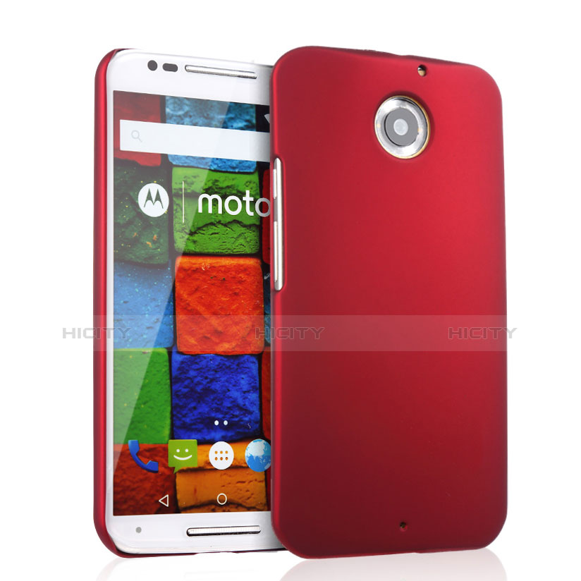 Carcasa Dura Plastico Rigida Mate para Motorola Moto X (2nd Gen) Rojo