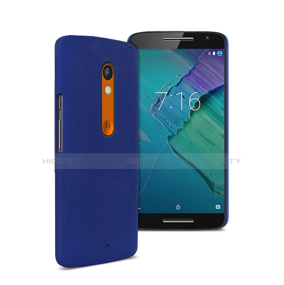 Carcasa Dura Plastico Rigida Mate para Motorola Moto X Play Azul