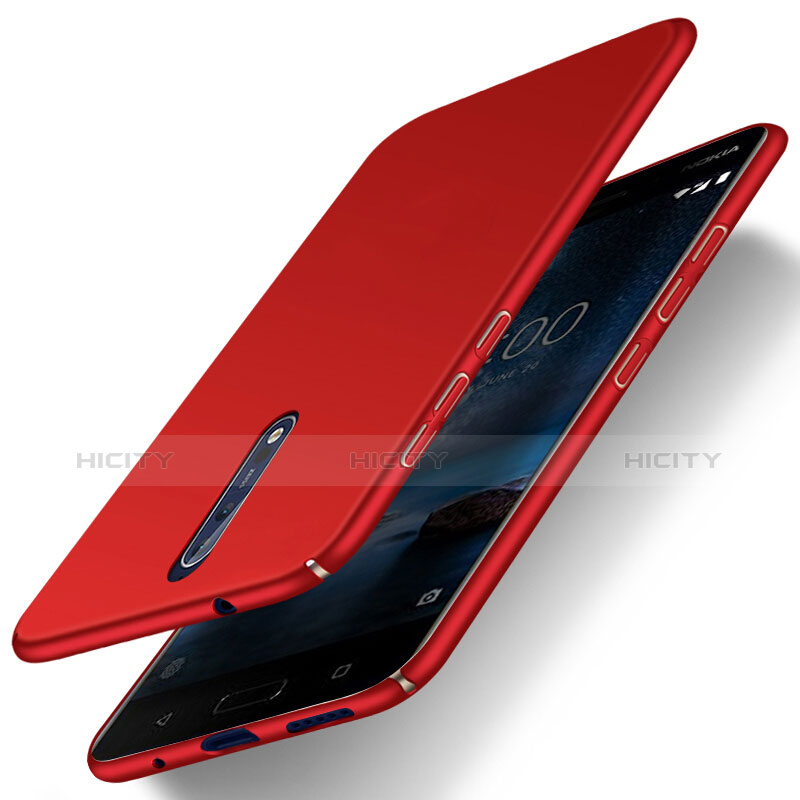 Carcasa Dura Plastico Rigida Mate para Nokia 8 Rojo