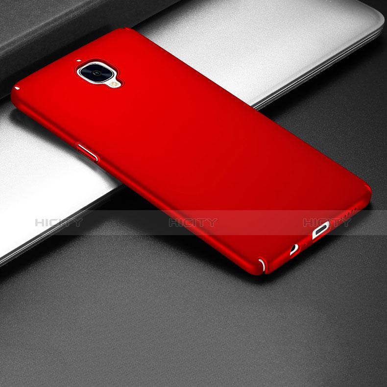 Carcasa Dura Plastico Rigida Mate para OnePlus 3 Rojo