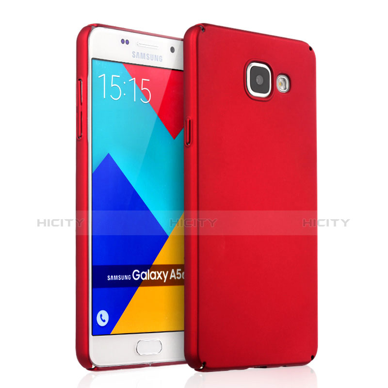 Carcasa Dura Plastico Rigida Mate para Samsung Galaxy A5 (2016) SM-A510F Rojo