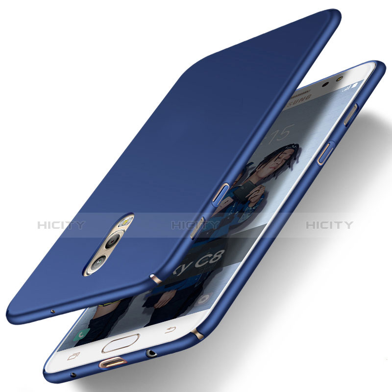 Carcasa Dura Plastico Rigida Mate para Samsung Galaxy C7 (2017) Azul