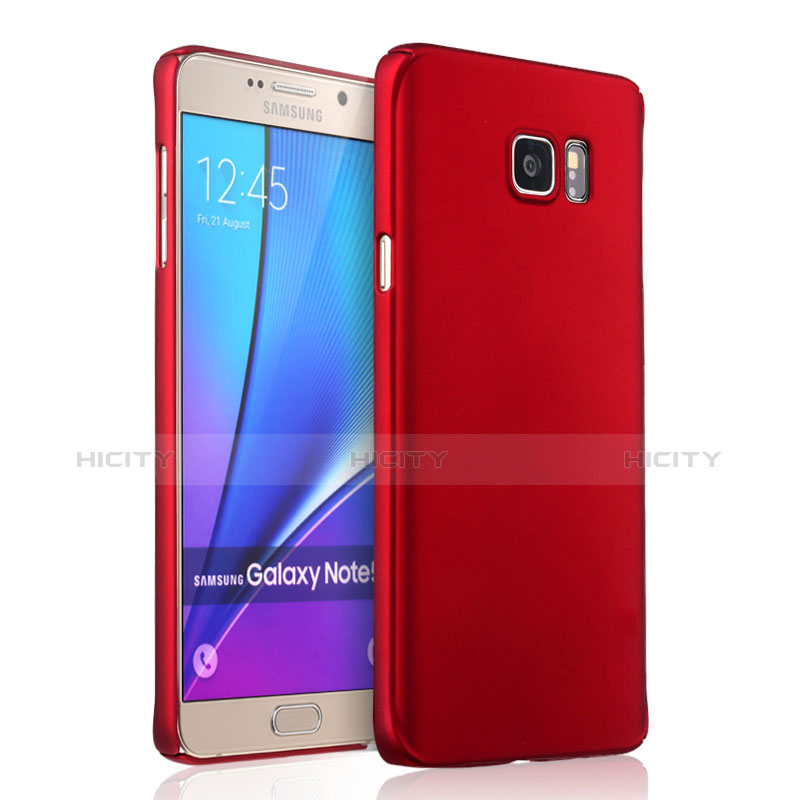 Carcasa Dura Plastico Rigida Mate para Samsung Galaxy Note 5 N9200 N920 N920F Rojo