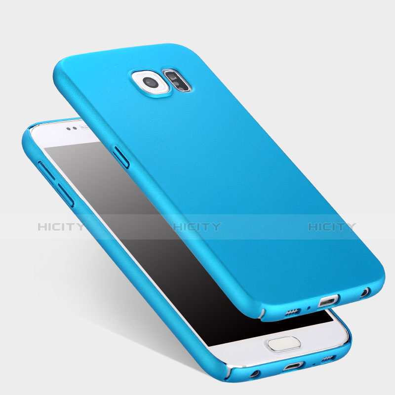 Carcasa Dura Plastico Rigida Mate para Samsung Galaxy S6 Duos SM-G920F G9200 Azul Cielo