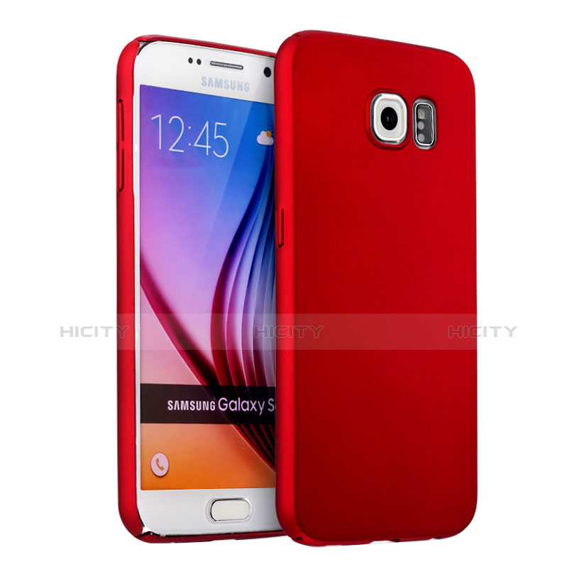 Carcasa Dura Plastico Rigida Mate para Samsung Galaxy S6 SM-G920 Rojo