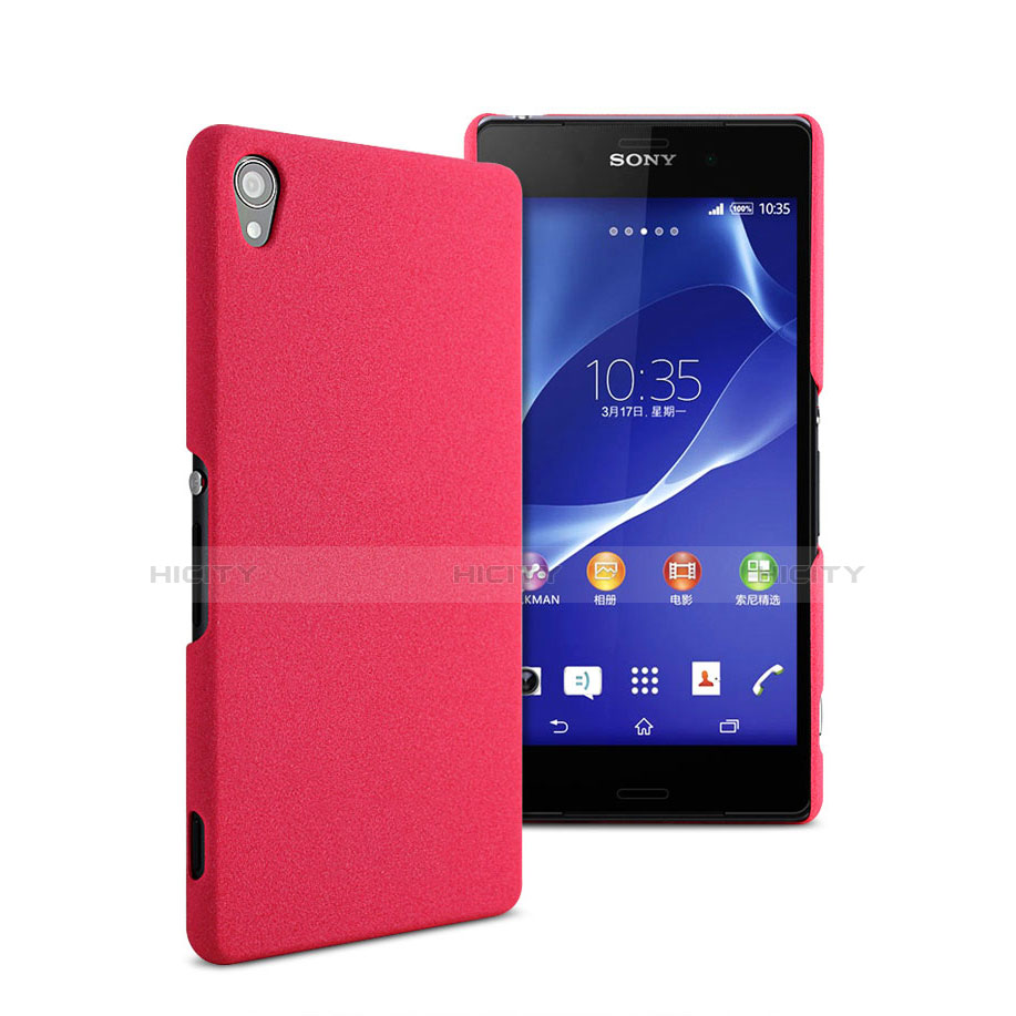 Carcasa Dura Plastico Rigida Mate para Sony Xperia Z2 Rosa Roja