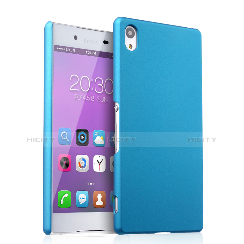 Carcasa Dura Plastico Rigida Mate para Sony Xperia Z4 Azul Cielo