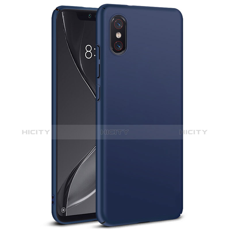 Carcasa Dura Plastico Rigida Mate para Xiaomi Mi 8 Screen Fingerprint Edition Azul