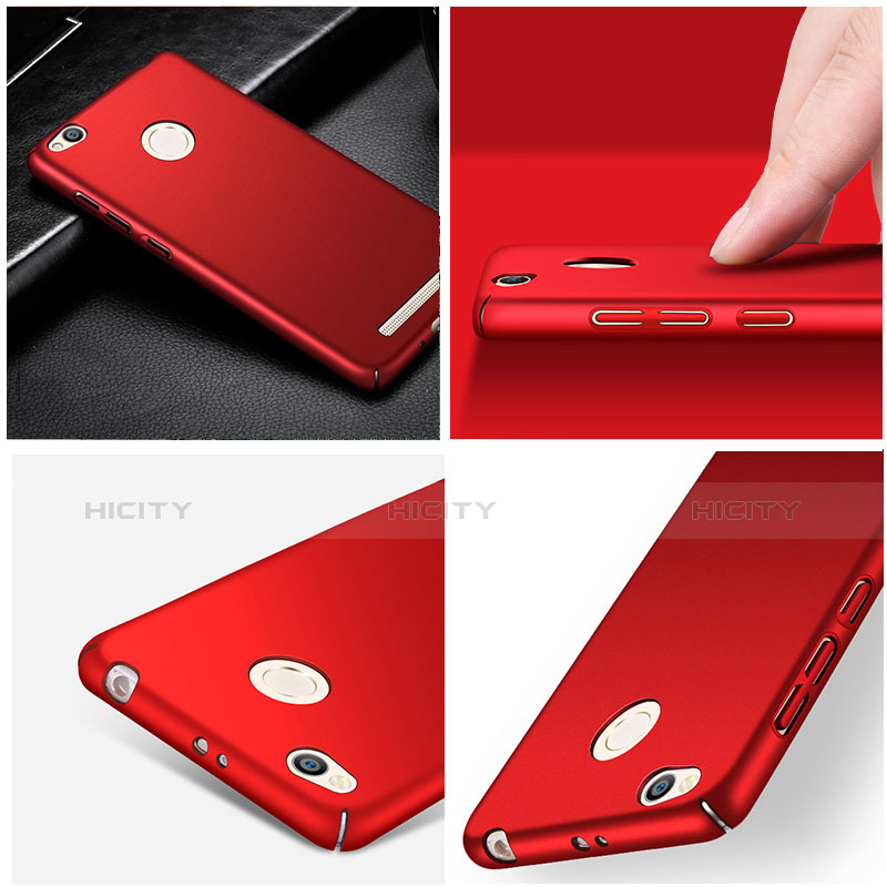 Carcasa Dura Plastico Rigida Mate para Xiaomi Redmi 3 Pro Rojo