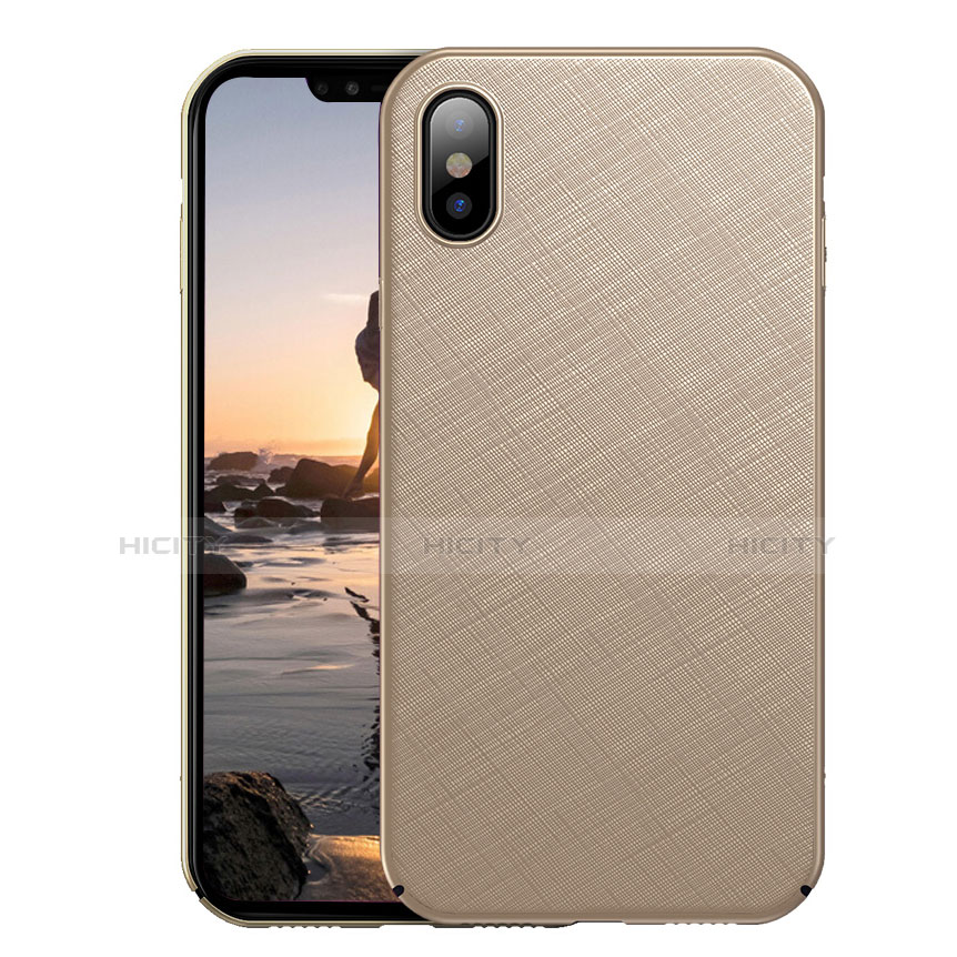 Carcasa Dura Plastico Rigida Mate Twill para Apple iPhone Xs Max Oro