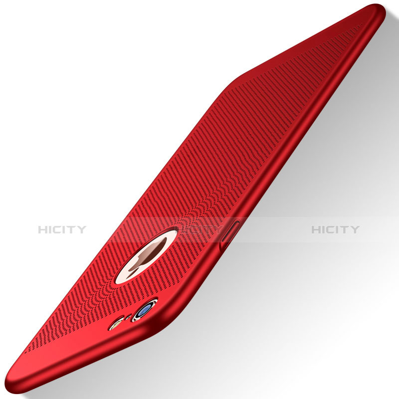 Carcasa Dura Plastico Rigida Perforada G01 para Apple iPhone 6 Rojo