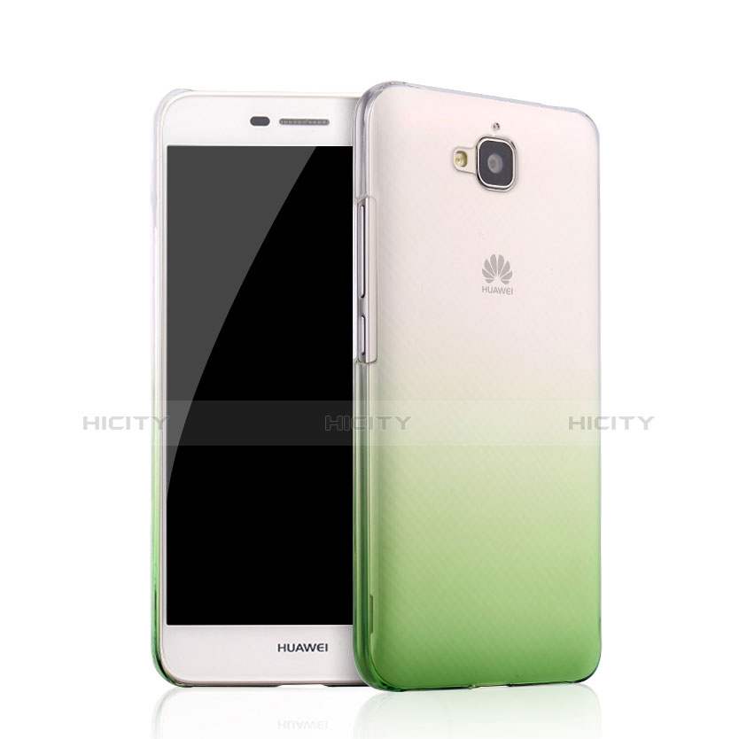 Carcasa Dura Plastico Rigida Transparente Gradient para Huawei Enjoy 5 Verde