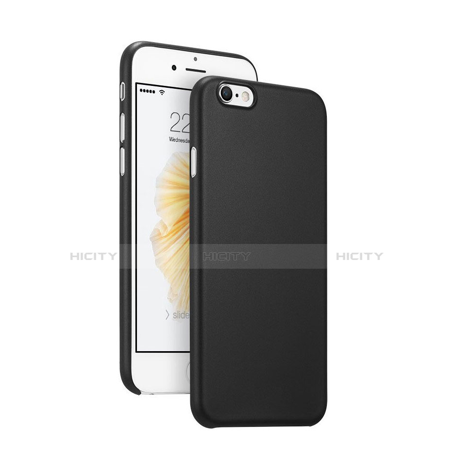 Carcasa Dura Ultrafina Plastico Rigida Mate G02 para Apple iPhone 6S Plus Negro